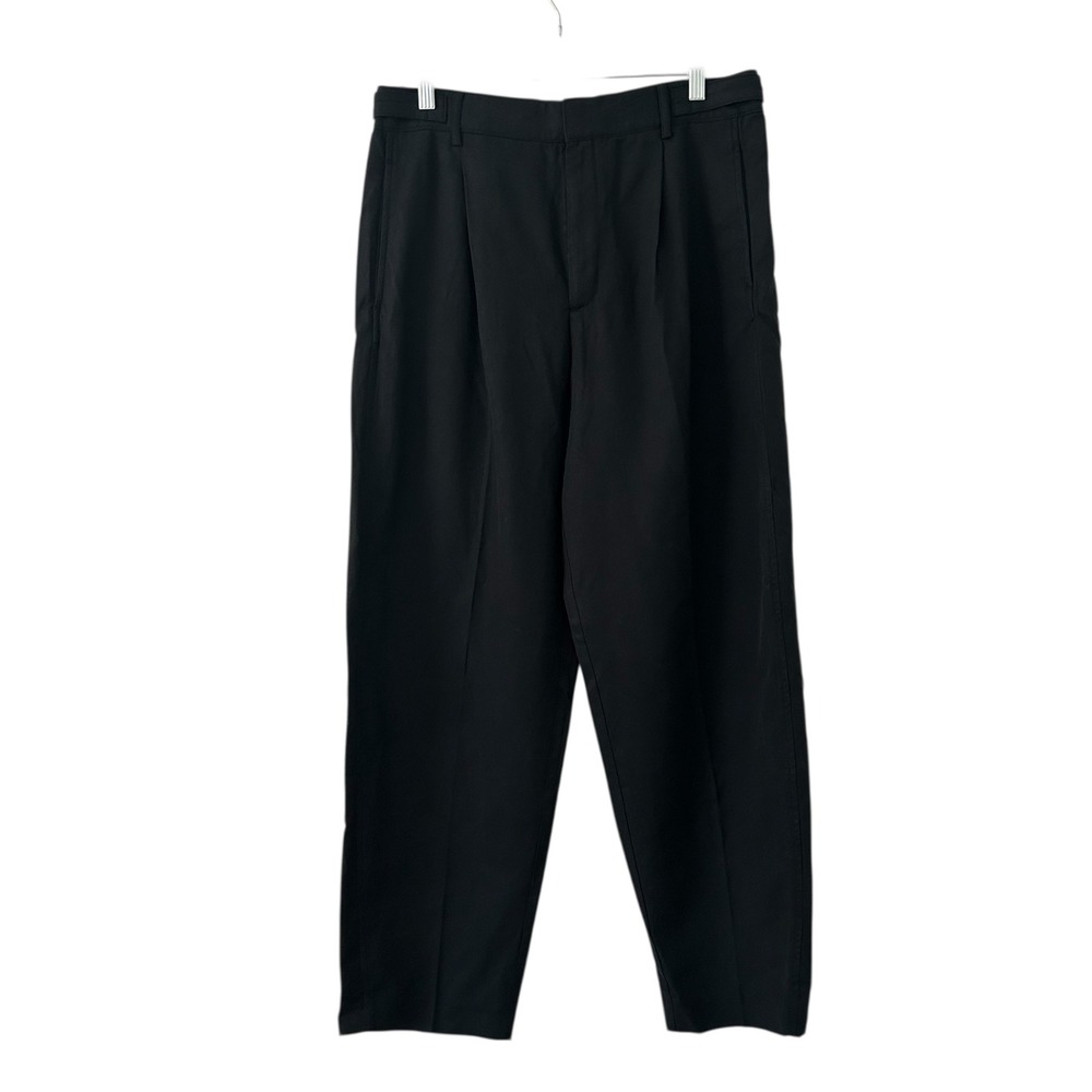Madewell Women's High-Rise Barrel-Leg Pants Pleated True Black Size 8 New - Picture 2 of 11